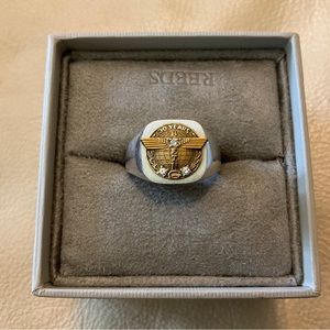 14K THE BOEING CO. 30 Years Service on Sterling Signet Ring